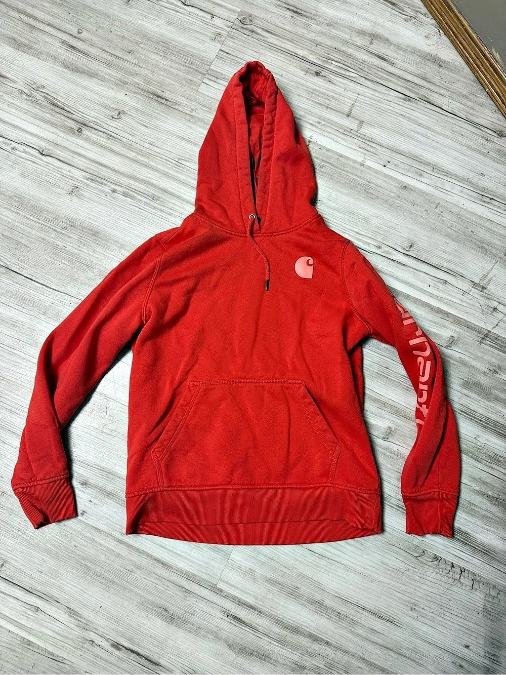 Carhartt Relaxed Fit Hoodie in Red Size Medium